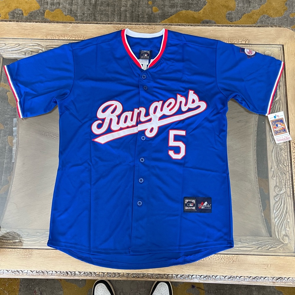 Corey Seager Jersey NEW Mens Large Blue Texas Rangers